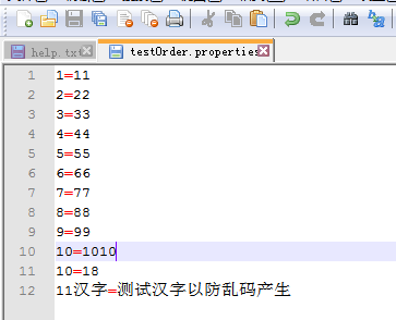 Java代碼實現對properties文件有序的讀寫的示例