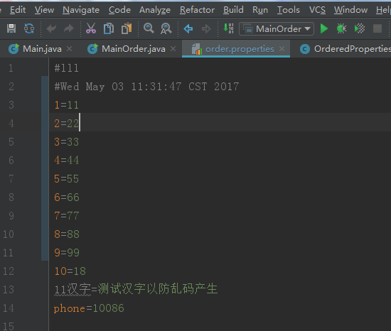 Java代碼實現對properties文件有序的讀寫的示例