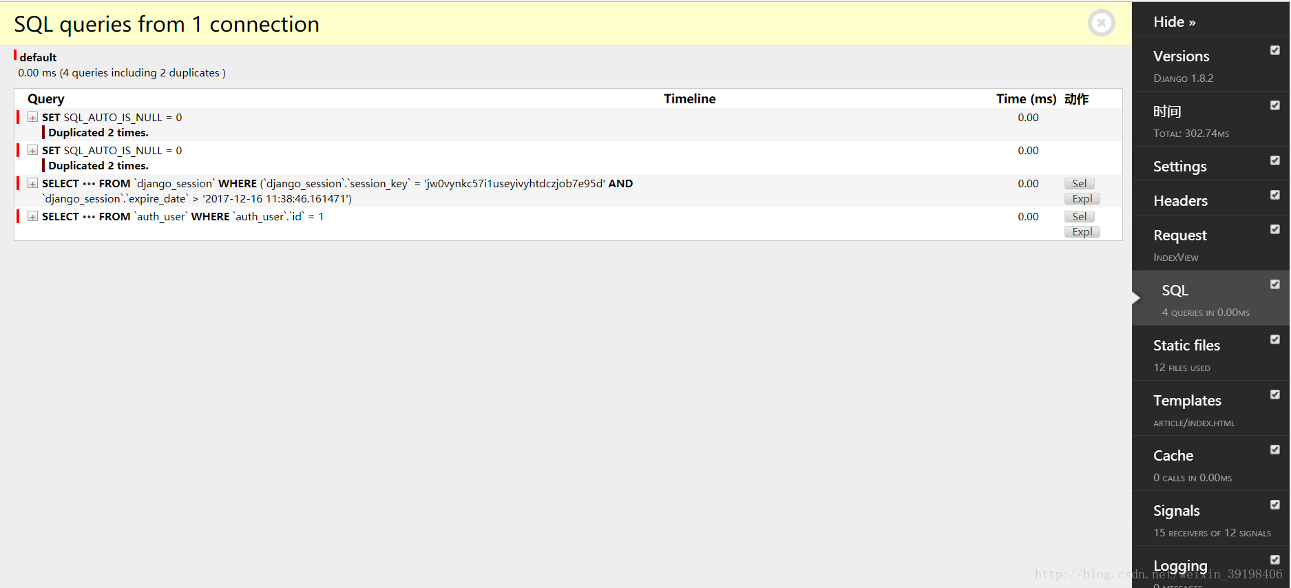 Django Web開(kāi)發(fā)中django-debug-toolbar的配置以及使用