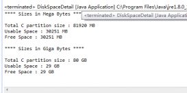 Java獲取磁盤空間的兩種代碼示例