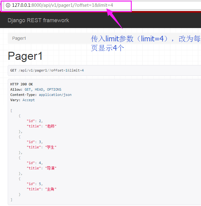 Django rest framework實現分頁的示例
