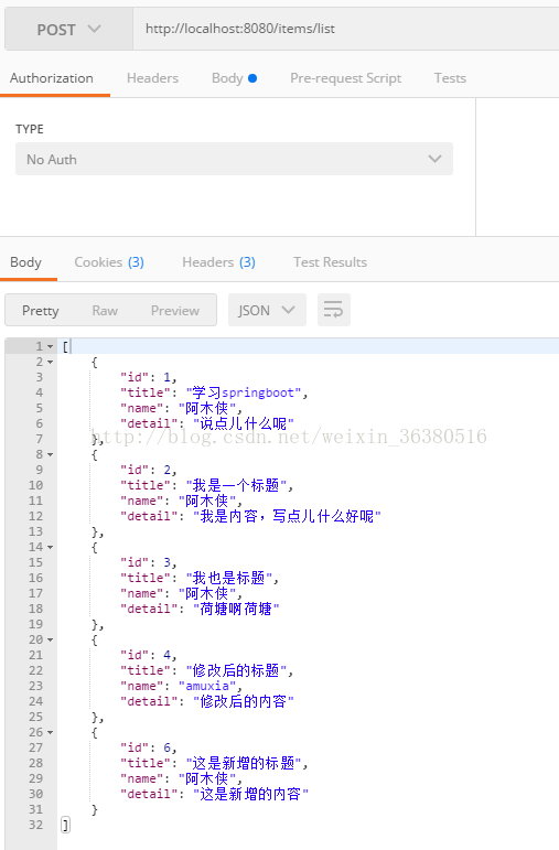 springboot使用JdbcTemplate完成對(duì)數(shù)據(jù)庫的增刪改查功能