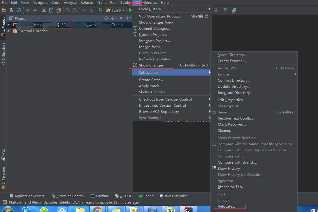 詳解IntelliJ IDEA中TortoiseSVN修改服務器地址的方法