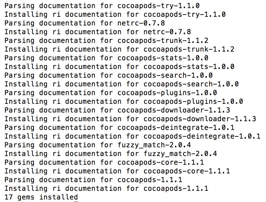 IOS安裝CocoaPods詳細(xì)教程