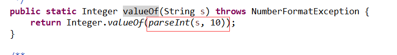 Java中Integer.valueOf,parsetInt() String.valueOf的區別和結果代碼解析