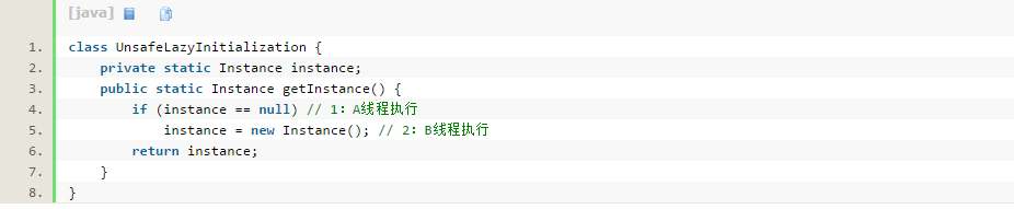java雙重檢查鎖定的實現代碼