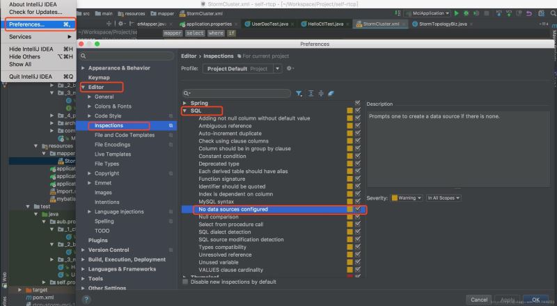 去掉IntelliJ IDEA 中 mybatis 對應的 xml 文件警告的教程圖解