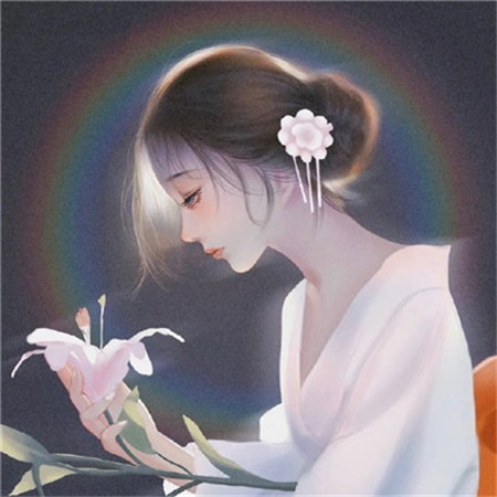 2021夢幻ins超火的仙女插畫背景圖 我開始享受吹風(fēng)聽歌一個人