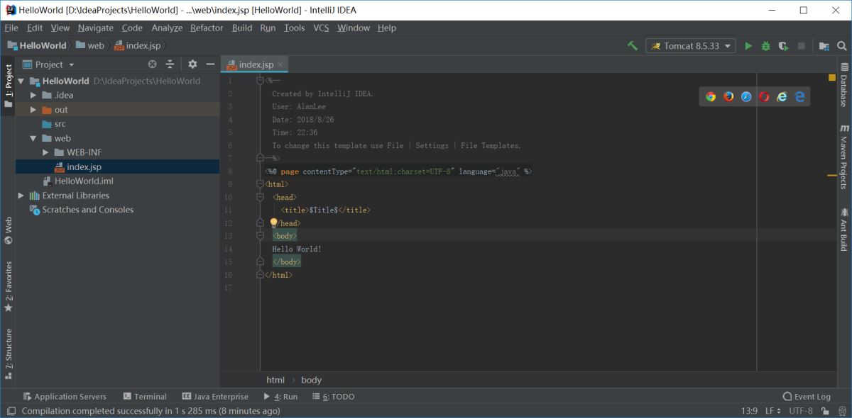 使用IDEA創(chuàng)建Java Web項目并部署訪問的圖文教程