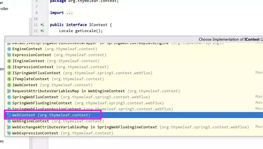 Spring Boot2.0中SpringWebContext找不到無法使用的解決方法