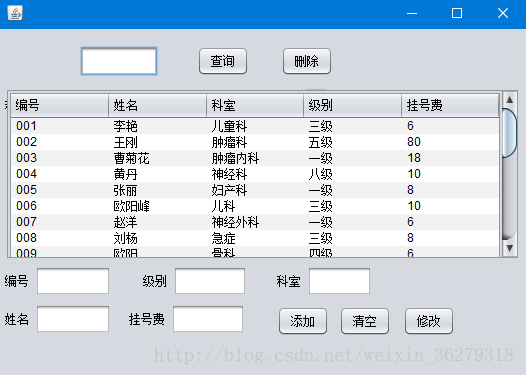 Java實現醫院管理系統