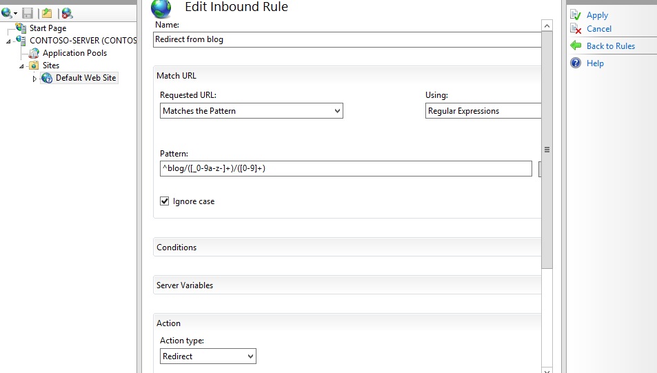 URL Rewrite Module 2.1 URL重寫模塊規則寫法
