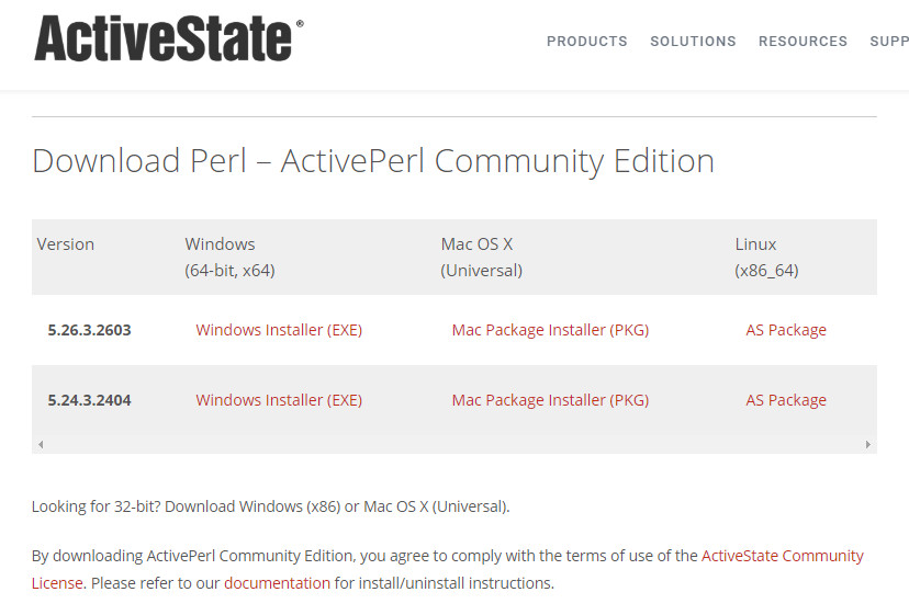 Windows10下安裝配置 perl 環境的詳細教程