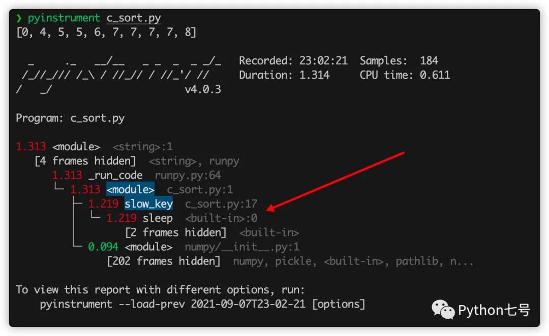 Python性能分析工具pyinstrument快速定位最慢的代碼