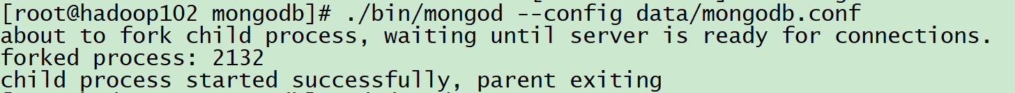 mongodb啟動異常：about to fork child process, waiting until server is ready for connection