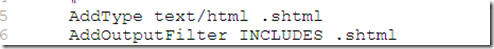 配置Apache支持shtml（SSI）的方法
