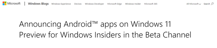 Windows 11終于兼容安卓App!微軟推送安卓子系統 Windows 11終于兼容安卓App!微軟推送安卓子系統