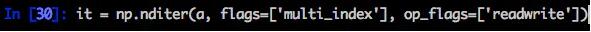 numpy中np.nditer、flags=[multi_index] 的用法說明