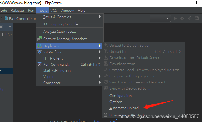 phpstorm遠程連接服務器并實時更新發布代碼(thinkphp6.0.7)