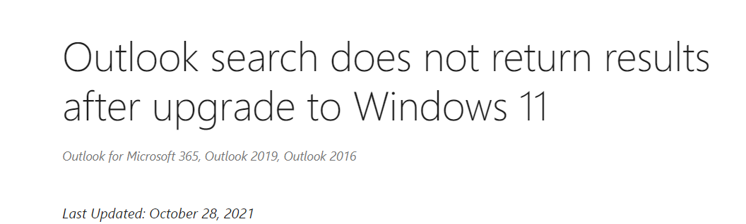 微軟承認 Windows 11 下 Outlook 搜索郵件卡死問題(附臨時解決方法) 微軟承認 Windows 11 下 Outlook 搜索郵件卡死問題(附臨時解決方法)