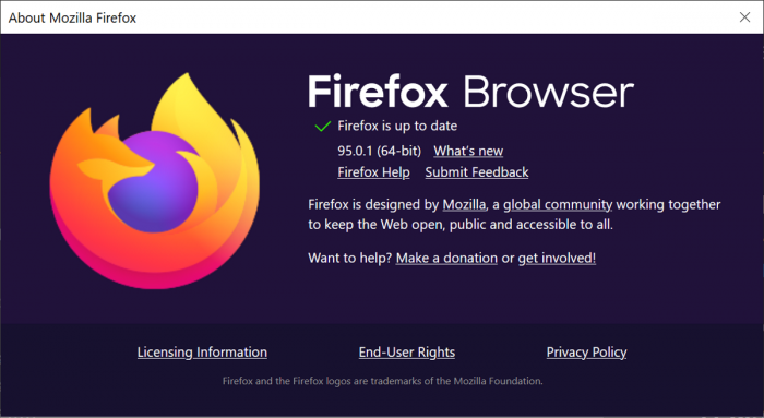 Mozilla Firefox 95.0.1發布 解決了Windows上的幾個關鍵錯誤