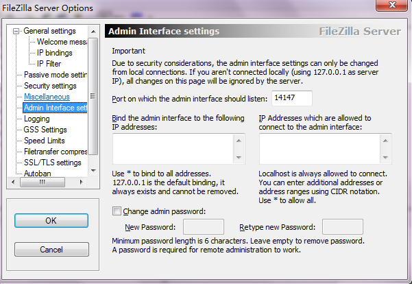 ftp服務(wù)器FileZilla Server詳細(xì)配置教程