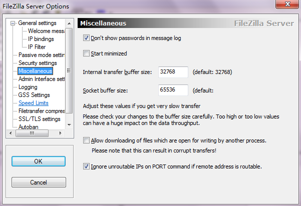 ftp服務(wù)器FileZilla Server詳細(xì)配置教程