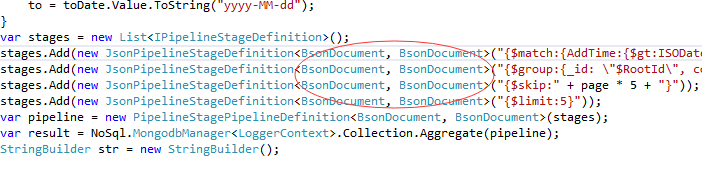 Mongodb在CSharp里實現Aggregate實例