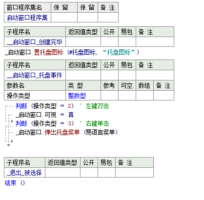 易語言設置當前程序到系統托盤中的方法