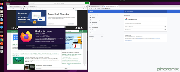 Firefox 95 和 Chrome 97 在 Linux 的性能對比