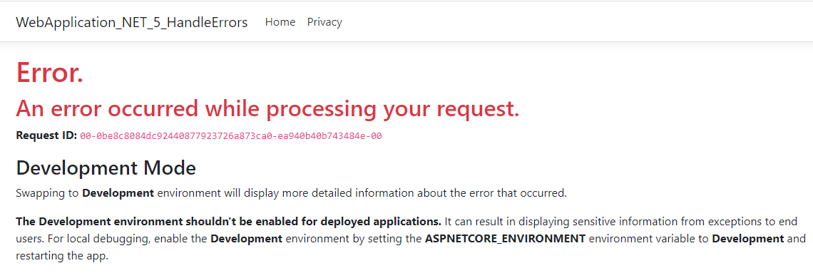 理解ASP.NET Core 錯(cuò)誤處理機(jī)制(Handle Errors)
