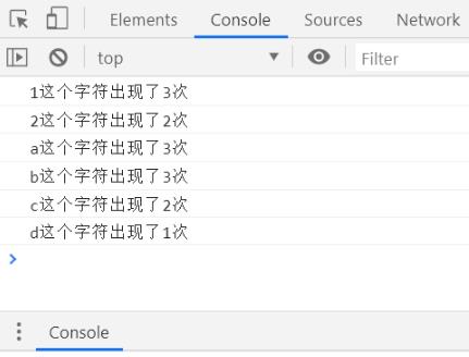 JavaScript統(tǒng)計字符出現(xiàn)次數(shù)