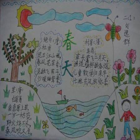 2022關于春天的手抄報圖片簡單又好看 春天如期而至一起靜待花開
