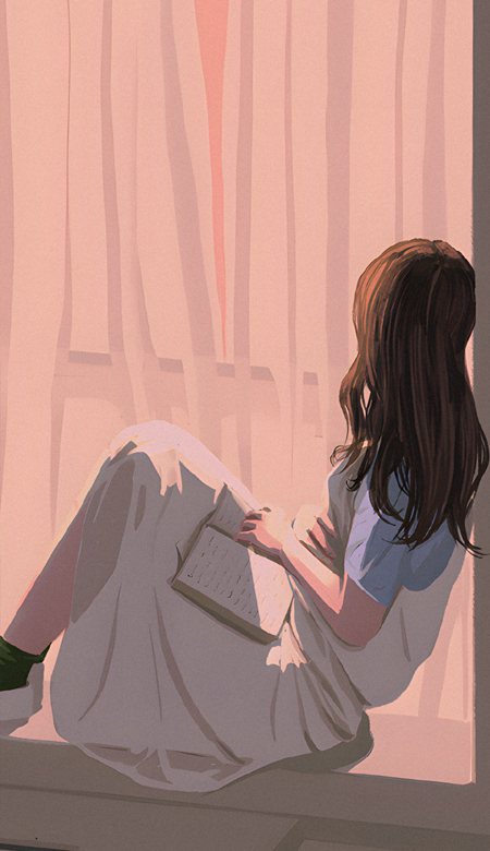 女生插畫壁紙高清全屏好看 我不是一開始就像這樣沉默的