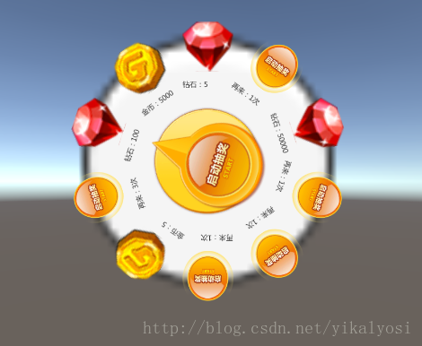 Unity 2017使用UGUI實現(xiàn)大轉(zhuǎn)盤抽獎