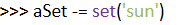 python 的集合類型詳解
