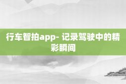 行車智拍app- 記錄駕駛中的精彩瞬間