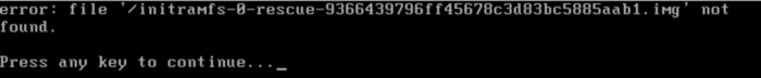 Centos7 開機時遇到initramfs-xxx.img not found錯誤導(dǎo)致虛擬機無法開啟問題處理